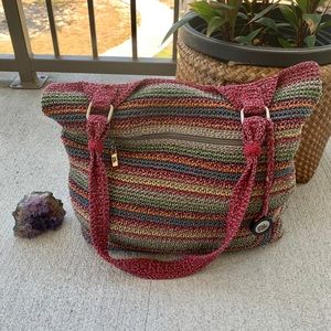 The Sak Tote Purse Crochet Multi Color Str…